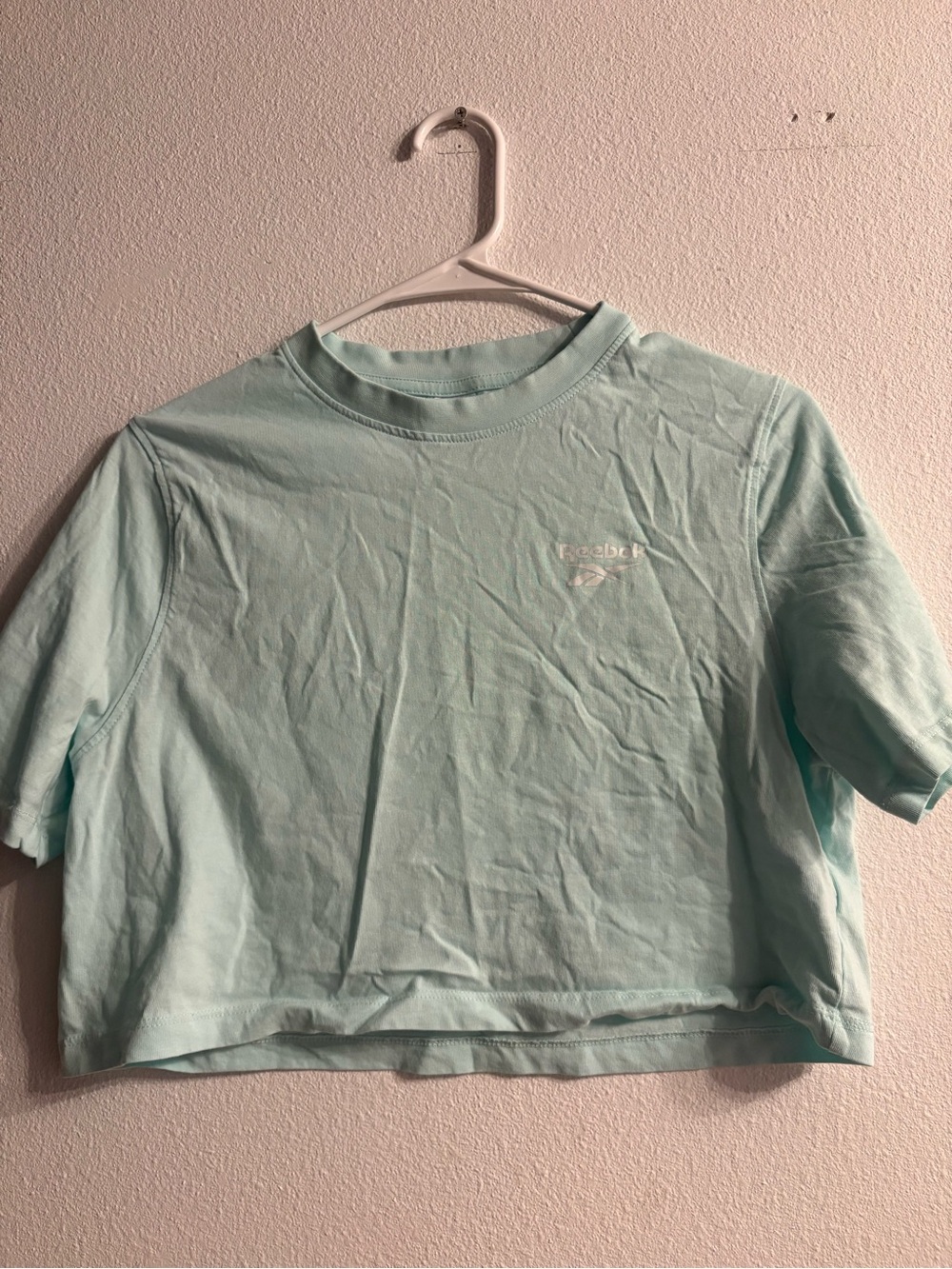 Reebok Cropped Tee in Mint Green